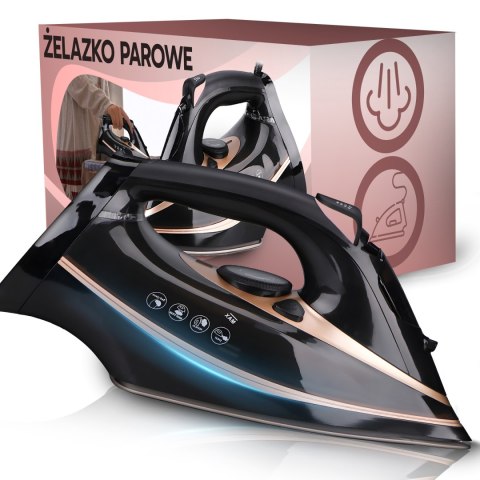 Żelazko parowe 8w1 duża moc 2600w ceramiczna powłoka anti-drip anti-calc