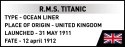 Klocki r.m.s. titanic 848 elementów
