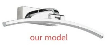 ZD199 Lampka ścienna łuk 40cm biała neutralna srebrna