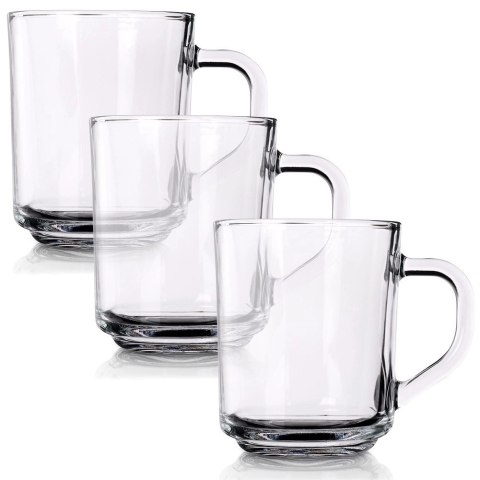 Szklanki do Kawy Herbaty Zestaw 3 szt. 230 ml EXCELLENT z Uchwytem