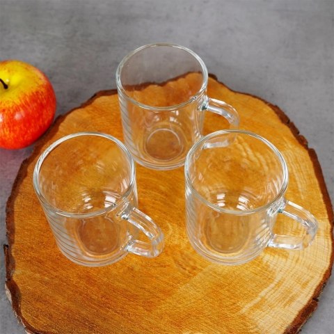 Szklanki do Kawy Herbaty Zestaw 3 szt. 230 ml EXCELLENT z Uchwytem