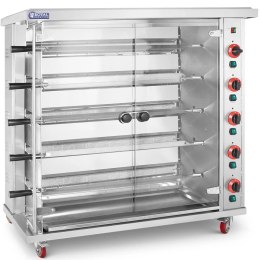 Rożen gazowy opiekacz do 25 kurczaków 5 szpikulców propan-butan 25 kW