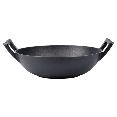 Patelnia Wok Żeliwna 32 cm VILDE Cast Line do Piekarnika Indukcja
