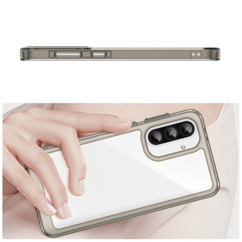 Etui pokrowiec z elastyczną ramką do Samsung Galaxy A26 Outer Space Case - przezroczysto czarny