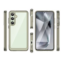 Etui silikonowe z żelową ramką do Samsung Galaxy S24 FE Outer Space Case - przezroczysto-czarne
