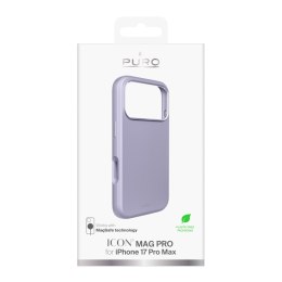 Etui z aluminiowymi przyciskami na iPhone 17 Pro Max Pure Icon Mag Pro Liquid Silicone MagSafe - lawendowe