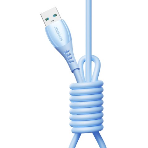 Kabel przewód USB-A - USB-C Vibrant Series 3A 1.2m - niebieski