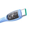 Kabel przewód USB-A - USB-C Vibrant Series 3A 1.2m - niebieski