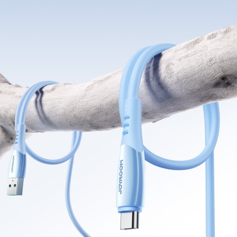 Kabel przewód USB-A - USB-C Vibrant Series 3A 1.2m - niebieski