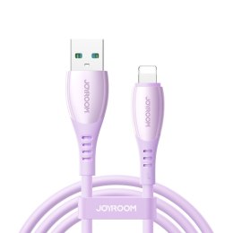 Kabel przewód USB-A - iPhone Lightning Vibrant Series 3A 1.2m - fioletowy