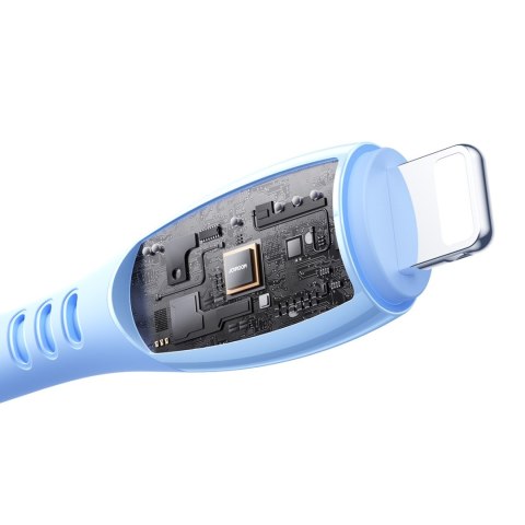 Kabel przewód USB-A - iPhone Lightning Vibrant Series 3A 1.2m - niebieski