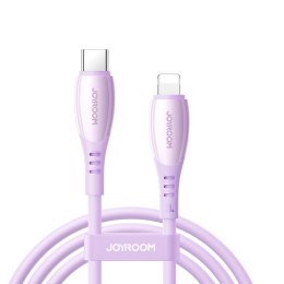 Kabel przewód USB-C - iPhone Lightning Vibrant Series 30W 1.2m - fioletowy