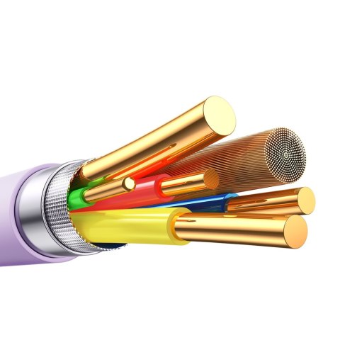 Kabel przewód USB-C - iPhone Lightning Vibrant Series 30W 1.2m - fioletowy