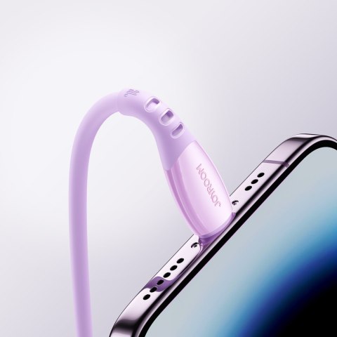 Kabel przewód USB-C - iPhone Lightning Vibrant Series 30W 1.2m - fioletowy
