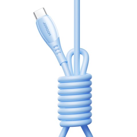 Kabel przewód USB-C - iPhone Lightning Vibrant Series 30W 1.2m - niebieski