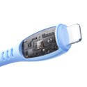 Kabel przewód USB-C - iPhone Lightning Vibrant Series 30W 1.2m - niebieski