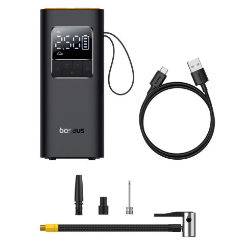 Kompresor akumulatorowy pompka do kół z wyświetlaczem 50W 4000mAh - czarny