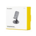 Podstawka stojak obrotowy metalowy pod telefon tablet - szary