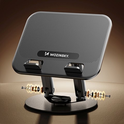 Podstawka stojak obrotowy pod laptopa tablet - czarny