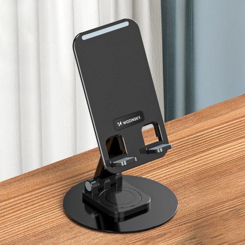 Podstawka stojak stabilny pod telefon tablet - czarny