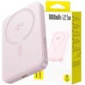 Powerbank 10000mAh 22.5W EnerFill FM12 Qi2 MagSafe z kablem USB-C 20V 3A 30cm - różowy
