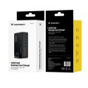 Stacja ładująca biurkowa 3x USB-A 5x USB-C GaN QC3 440W - czarna