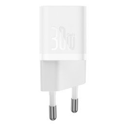 Ładowarka sieciowa USB-C GaN5 30W z kablem USB-C 100W 1m - biała