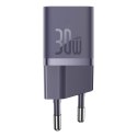 Ładowarka sieciowa USB-C GaN5 30W z kablem USB-C 100W 1m - fioletowa
