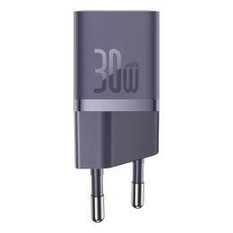 Ładowarka sieciowa USB-C GaN5 30W z kablem USB-C 100W 1m - fioletowa