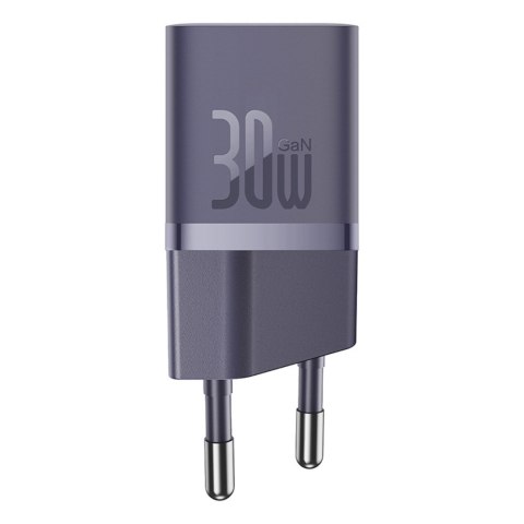 Ładowarka sieciowa USB-C GaN5 30W z kablem USB-C 100W 1m - fioletowa