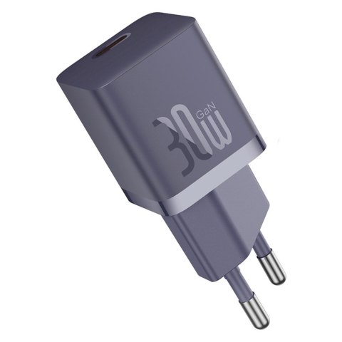 Ładowarka sieciowa USB-C GaN5 30W z kablem USB-C 100W 1m - fioletowa