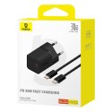 Ładowarka sieciowa USB-C GaN5 30W z kablem USB-C 100W - czarna