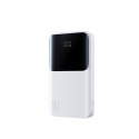 Powerbank 10000mAh 22.5W USB-A USB-C z wyświetlaczem JR-QP191 Mini - biały