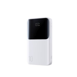 Powerbank 10000mAh 22.5W USB-A USB-C z wyświetlaczem JR-QP191 Mini - biały
