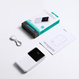 Powerbank 10000mAh 22.5W USB-A USB-C z wyświetlaczem JR-QP191 Mini - biały