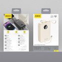 Powerbank K14+ 20000mAh 22.5W USB-C USB-A z wbudowanymi kablami iPhone Lightning USB-C - biały
