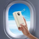 Powerbank K14+ 20000mAh 22.5W USB-C USB-A z wbudowanymi kablami iPhone Lightning USB-C - biały