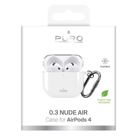 Etui pokrowiec na słuchawki AirPods 4 0.3 Nude - przezroczysty