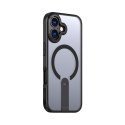 Etui pokrowiec z podstawką na iPhone 17 Hybrid Armor X MagSafe - czarny