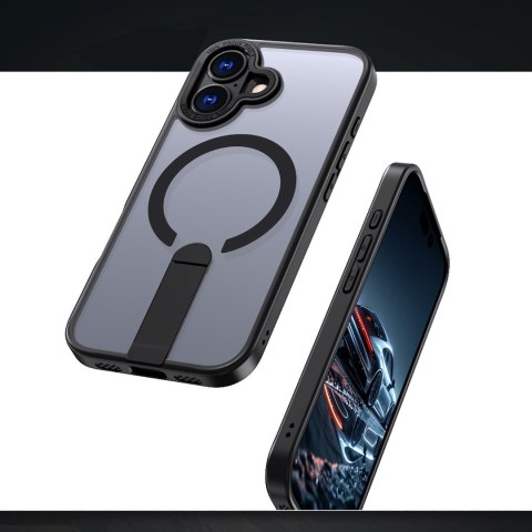 Etui pokrowiec z podstawką na iPhone 17 Hybrid Armor X MagSafe - czarny