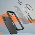 Etui pokrowiec z podstawką na iPhone 17 Hybrid Armor X MagSafe - czarny
