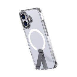Etui pokrowiec z podstawką na iPhone 17 Hybrid Armor X MagSafe - przezroczysty