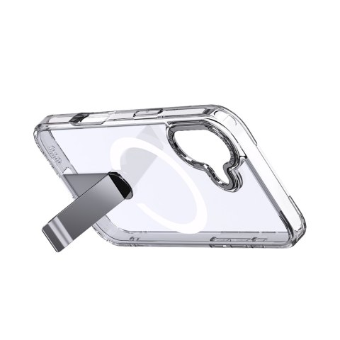 Etui pokrowiec z podstawką na iPhone 17 Hybrid Armor X MagSafe - przezroczysty