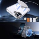 Etui pokrowiec z podstawką na iPhone 17 Hybrid Armor X MagSafe - przezroczysty