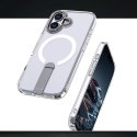 Etui pokrowiec z podstawką na iPhone 17 Hybrid Armor X MagSafe - przezroczysty
