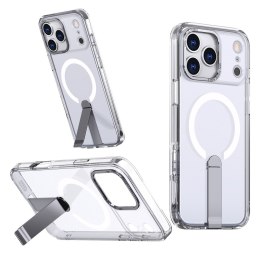 Etui pokrowiec z podstawką na iPhone 17 Pro z podstawką MagSafe - przezroczysty