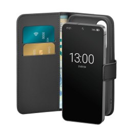 Etui z ekoskóry z klapką i portfelem do Samsung Galaxy S25+ Booklet Case - czarne