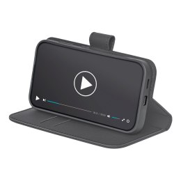 Etui z ekoskóry z klapką i portfelem do Samsung Galaxy S25+ Booklet Case - czarne