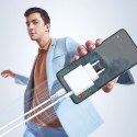 Kabel przewód z silikonowym oplotem USB-A - USB-C L25ST 5A 1m - biały