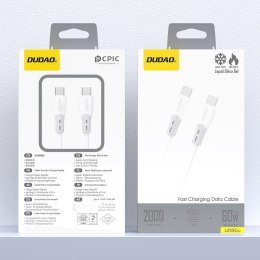 Kabel przewód z silikonowym oplotem USB-C L25SC 60W 2m - biały